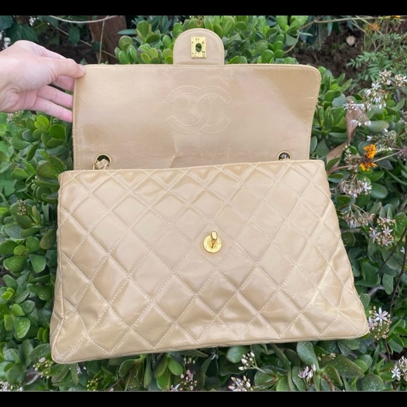 ❤️🔥FINAL SALE!!!❤️🔥CHANEL COATED CANVAS CLASSIC JUMBO SINGLE FLAP CROSSBODY - Picture 8 of 16